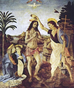 Andrea del Verrocchio (1435-1488), Chrzest Chrystusa, ok. 1470–1475 Chrzest Chrystusa