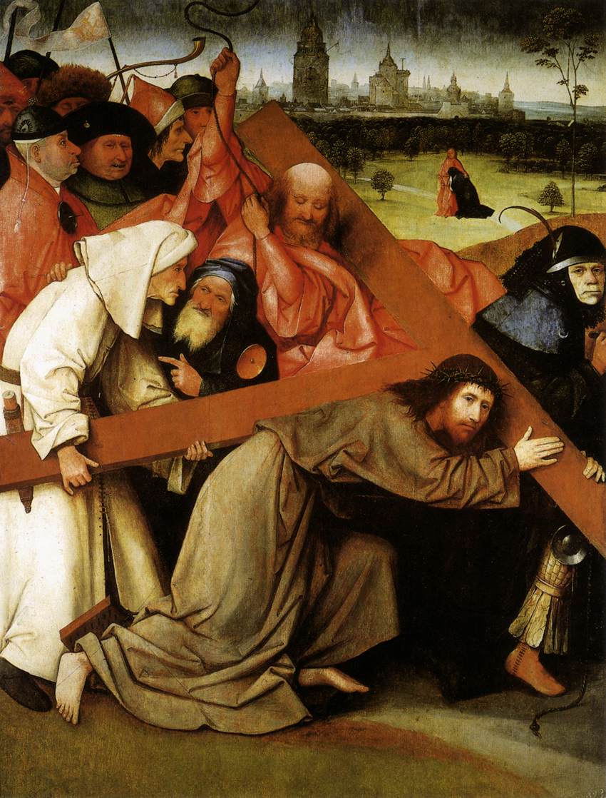 Hieronim Bosch (1450-1516). Chrystus dźwiga krzyż